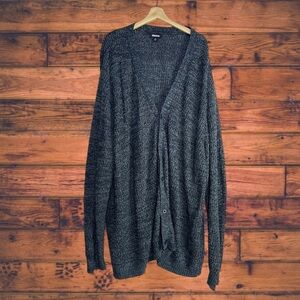 King Size Knit Button Front Cardigan Sweater 4XL Tall